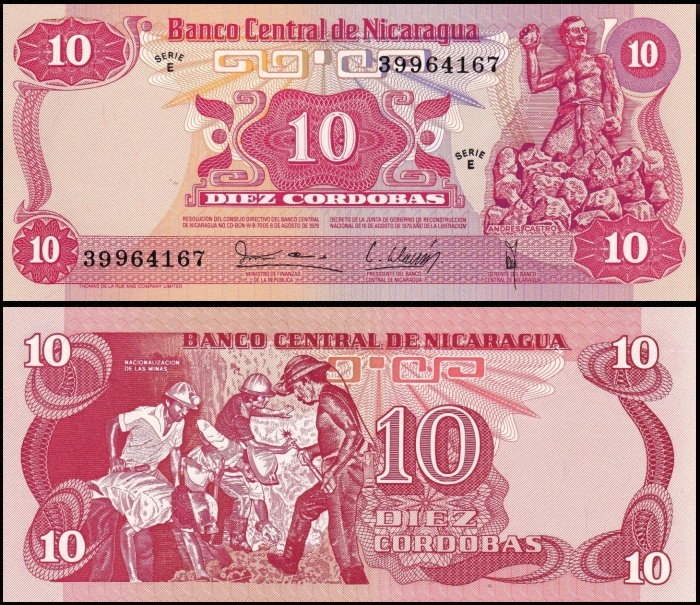 Nicaragua 1979 - 10 cordobas UNC